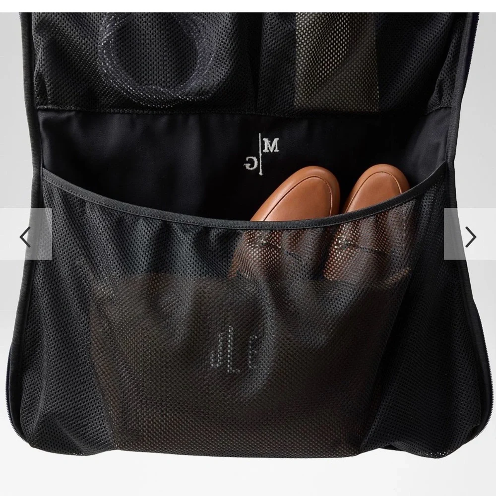 Mark & Graham TERMINAL 1 HANGING WARDROBE TRAVEL BAG navy blue, no monogram NEW